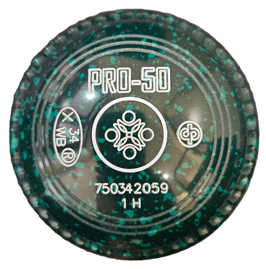 Drakes Pride Pro 50 1H Green Green Geometric Emblem FRONT