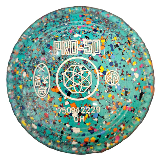 Drakes Pride Pro 50 0H Mint Harlequin Geometric Emblem FRONT