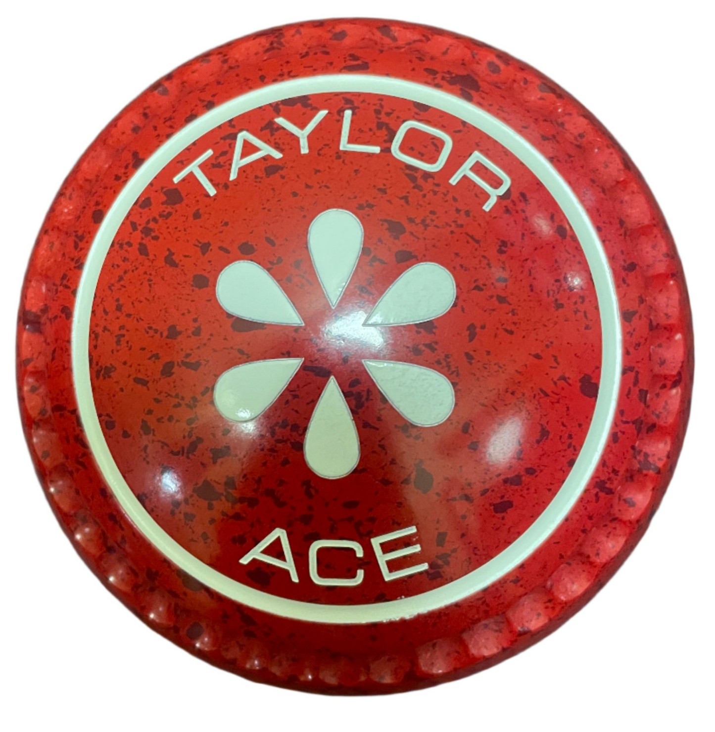 Taylor Ace 00H Cherry Red bowls with Geometric emblem REAR