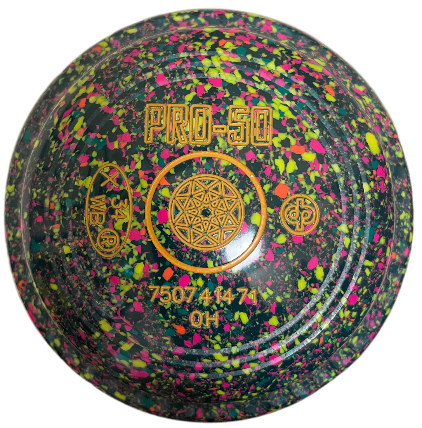 Drakes Pride Pro 50 0H Green Green Fluorescent Harlequin Geometric Emblem