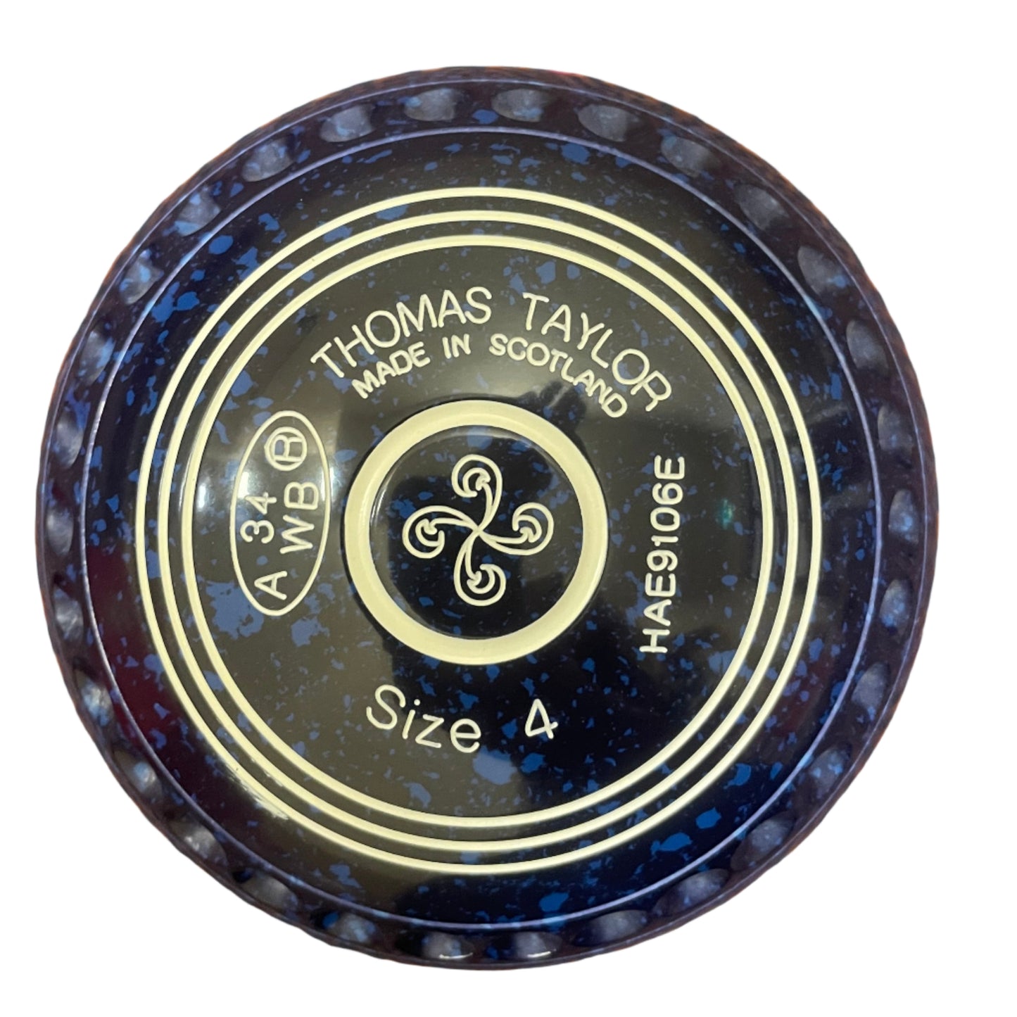Taylor Ace 4H Blue Blue Swirl Emblem Front