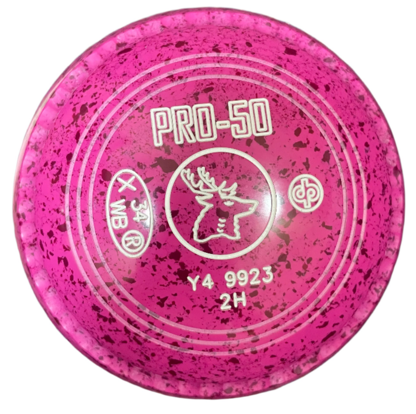 Drakes Pride Pro 50 2H Pink Magenta Stag Emblem FRONT