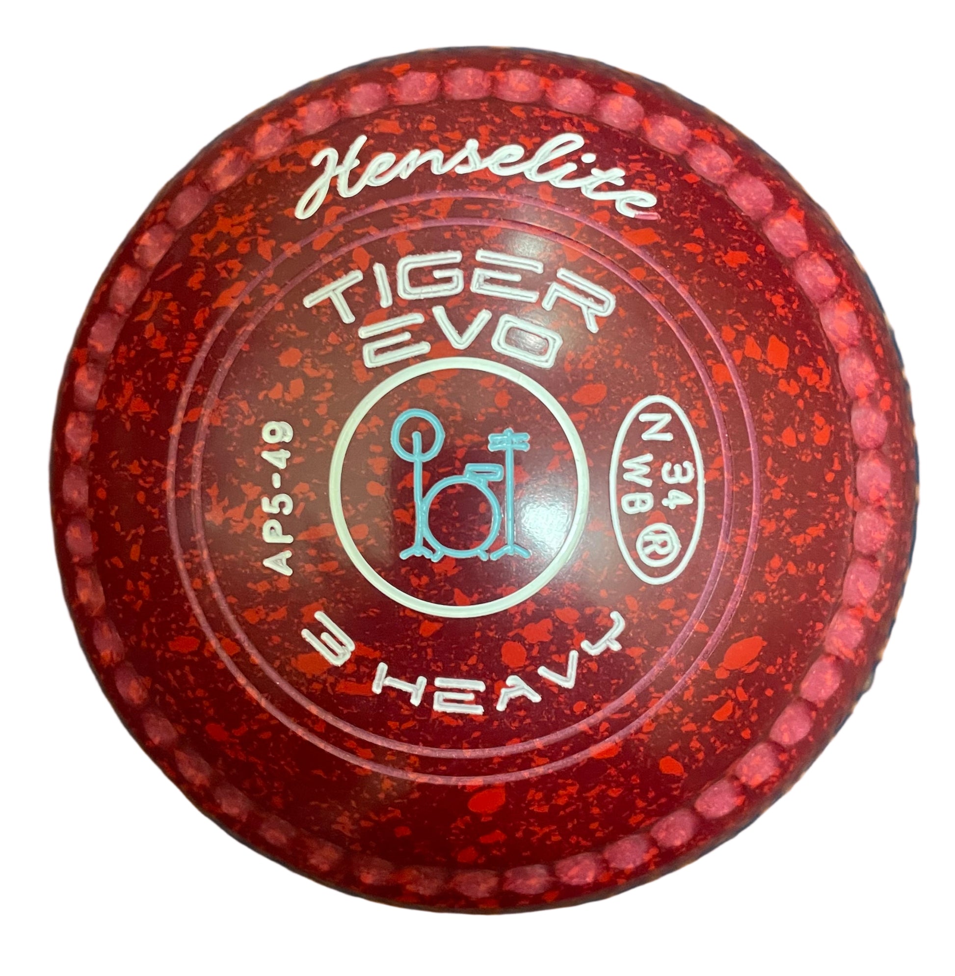 Henselite Tiger Evo 3H Ruby Rich Drum Set Emblem Front