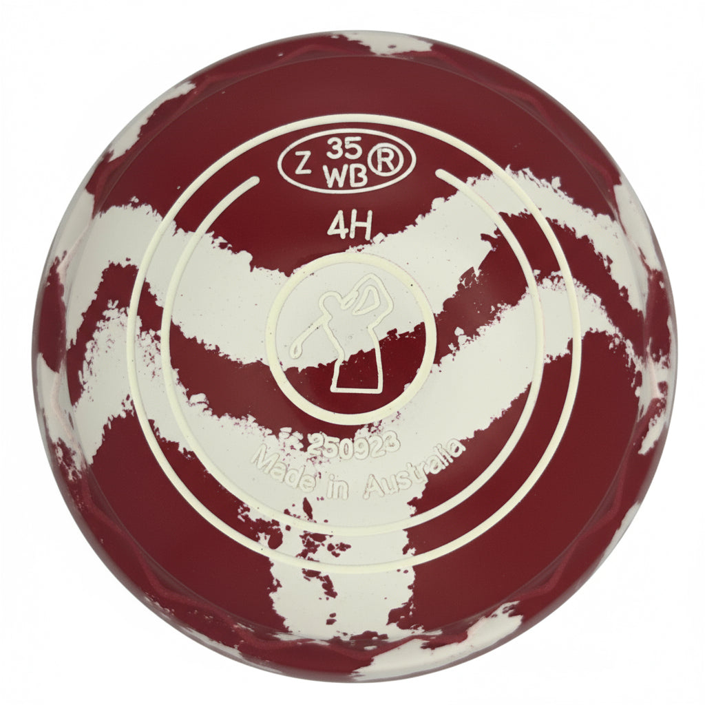 Aero Groove 4H Solid Red - White Swirl Z-Scoop Golf Emblem Back