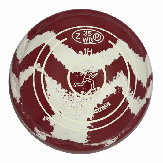 Aero Quantum 1H Solid Red - White Swirl Z-Scoop Runner Emblem Back