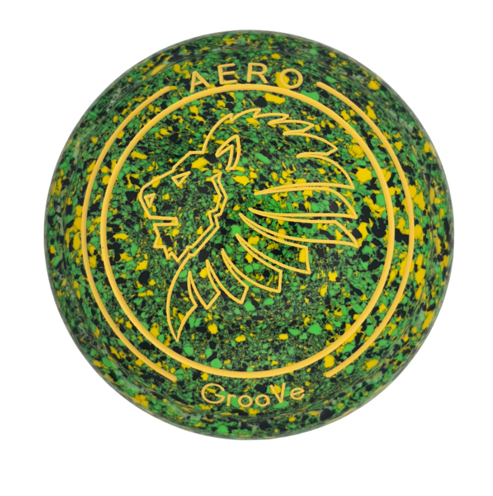 Aero Groove 3H Speckled Jungle Z-Scoop Lionhead Emblem Front