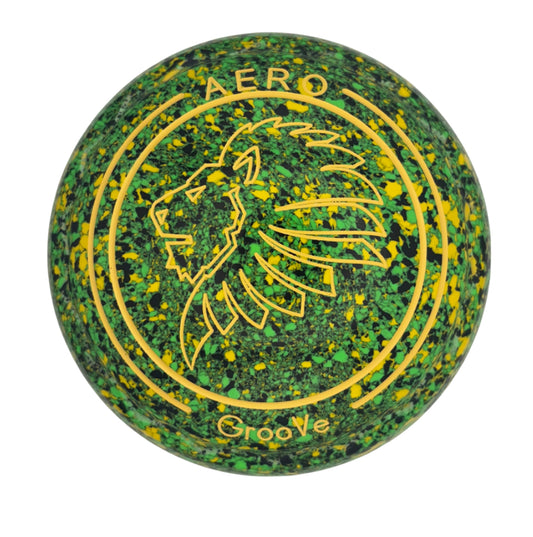 Aero Groove 3H Speckled Jungle Z-Scoop Lionhead Emblem Front