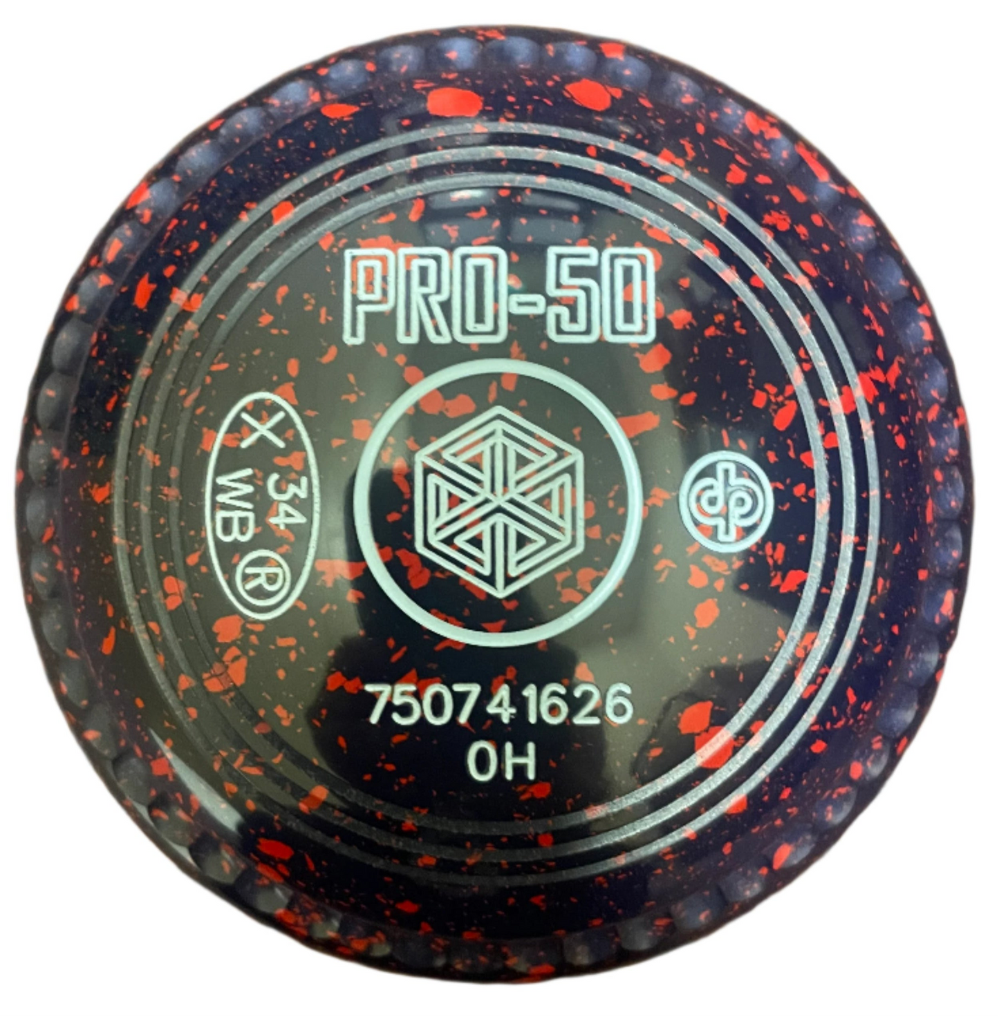 Drakes Pride Pro 50 0H Blue Red Geometric Emblem FRONT