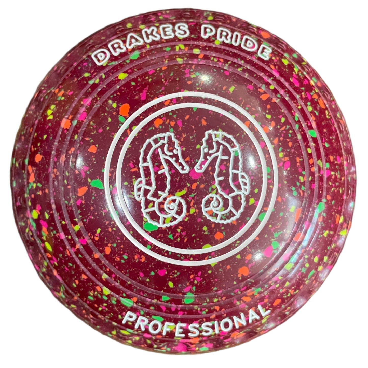 Drakes Pride Professional 00H Maroon Fluorescent Harlequin Seahorses Emblem (D)