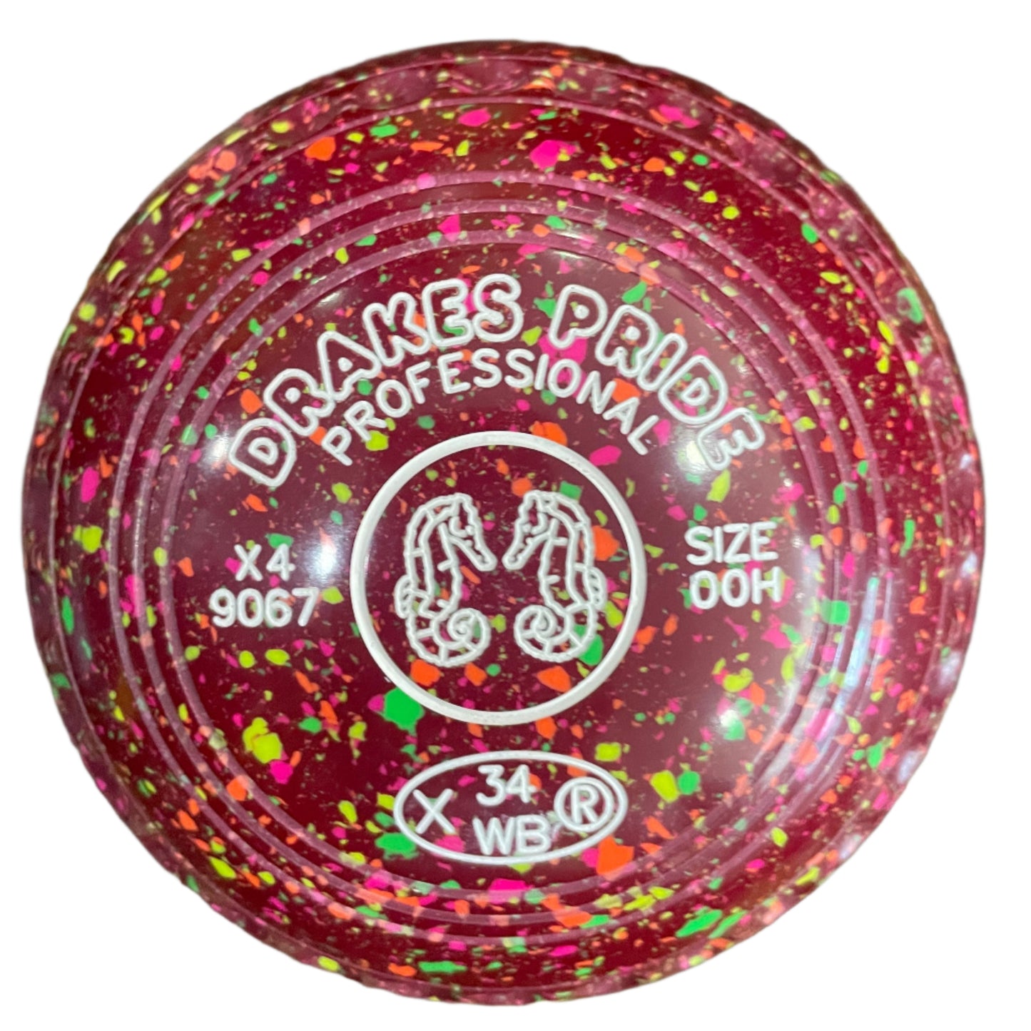 Drakes Pride Professional 00H Maroon Fluorescent Harlequin Seahorses Emblem (D)