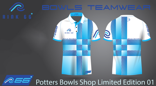 Potters Exclusive Rink66 Polo White/Blue