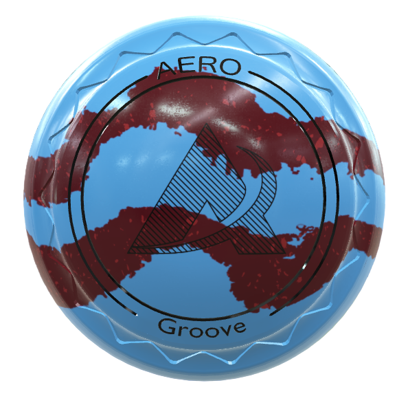Aero Groove & Quantum Bowls in Sky Blue/Maroon Red Swirl with black paintwork