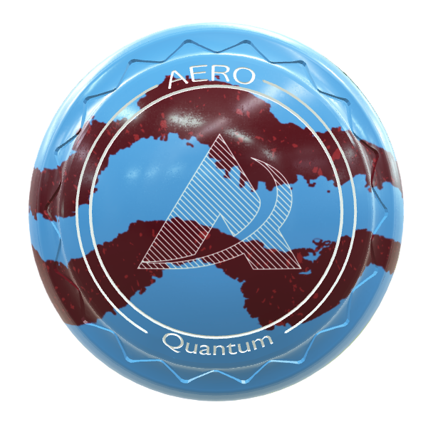 Aero Groove & Quantum Bowls in Sky Blue/Maroon Red Swirl with white paintwork