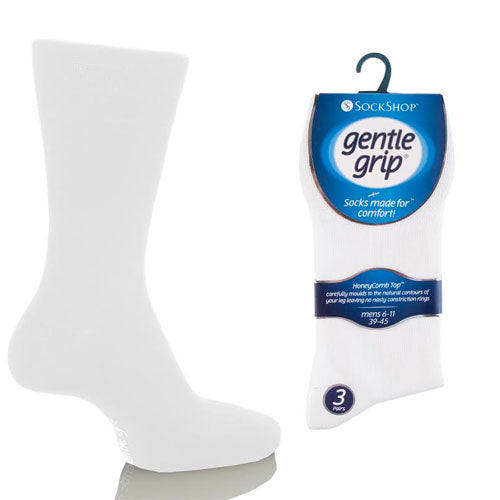 Mens Gentle Grip Socks - 3 Pack