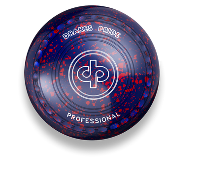 A close-up image of a custom-made colored bowl with the text 'Drakes Pride Professional' on it.