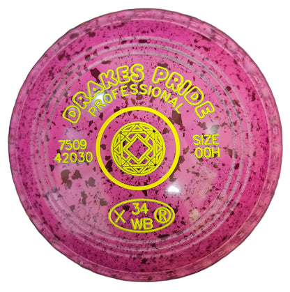Drakes Pride Professional 00H Pink Magenta Geometric Emblem FRONT