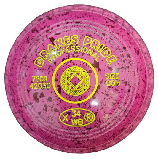 Drakes Pride Professional 00H Pink Magenta Geometric Emblem FRONT