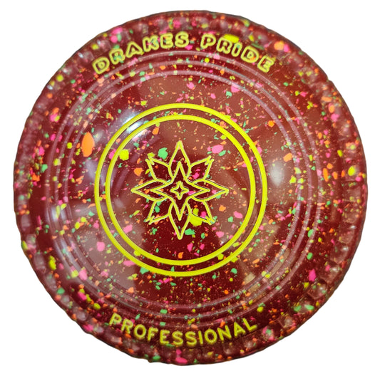 Drakes Pride Pro 50 1H Maroon Fluorescent Harlequin Star Emblem BACK