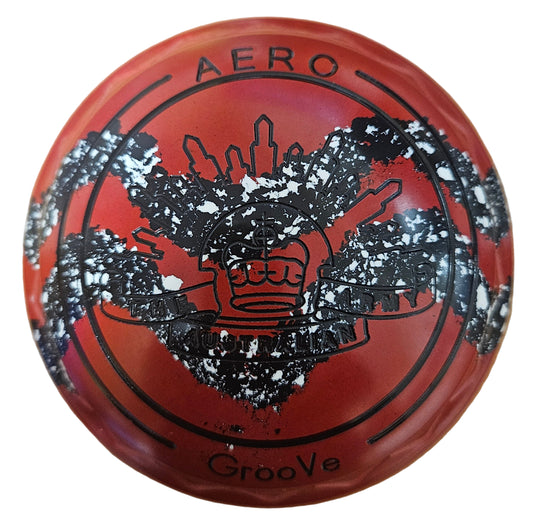 Aero Groove 3H Solid Red Speckled Black Swirl Australian Army Emblem WB34 BACK