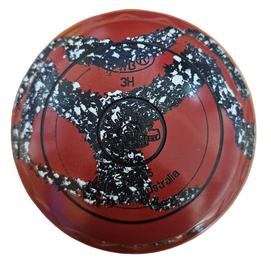 Aero Groove 3H Solid Red Speckled Black Swirl Australian Army Emblem WB34 FRONT