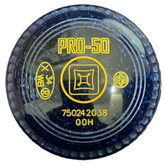Drakes Pride Pro 50 00H Blue Blue Geometric Emblem FRONT