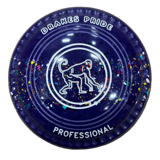 Drakes Pride Pro 50 1H Purple Blue Purple Harlequin Trio Monkey Emblem Back