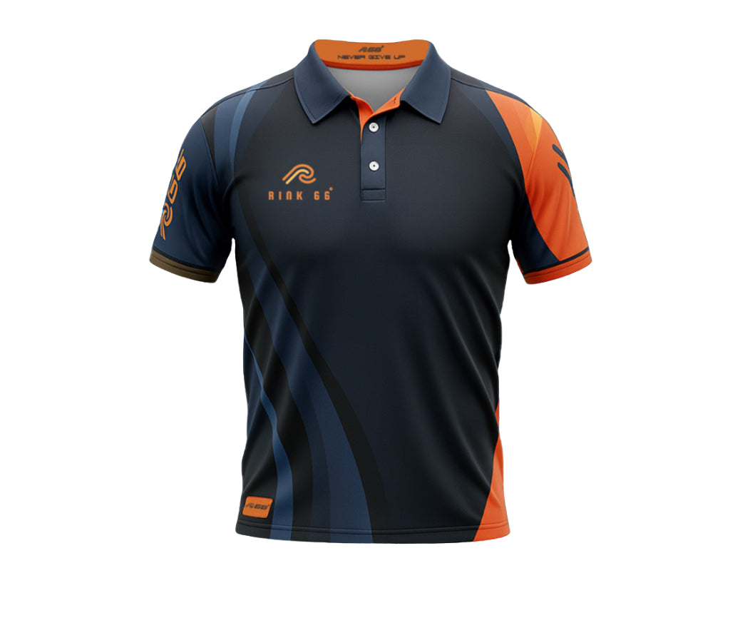 Potters Exclusive Rink 66 Polo Black/Orange