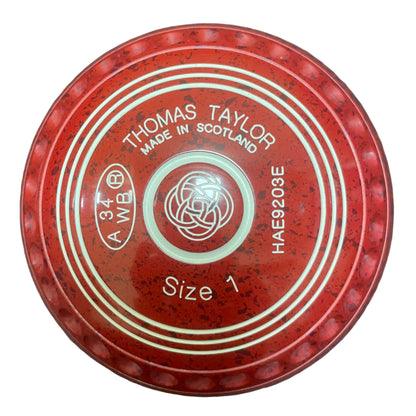 Taylor Ace 1H Cherry Red Geometric Emblem Front 
