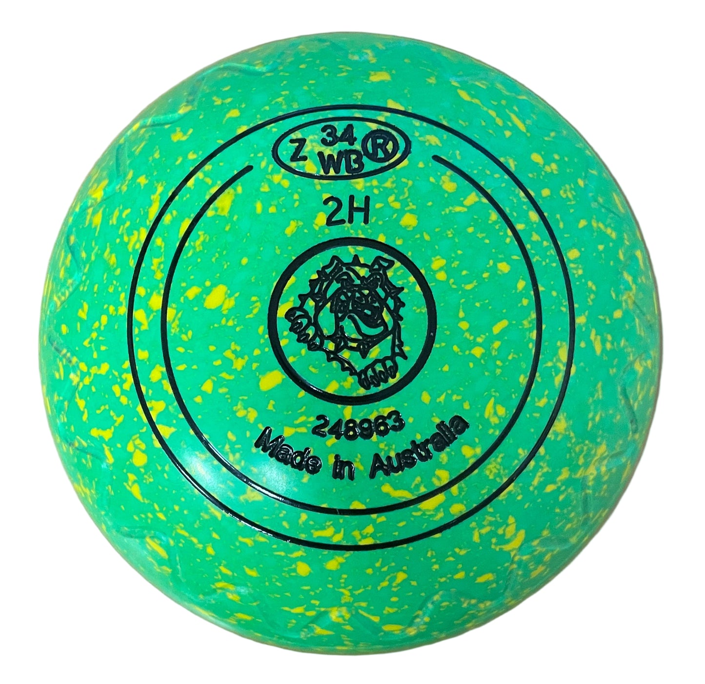 Aero Profile 2H Speckled Lime Dog Emblem ZigZag Grip