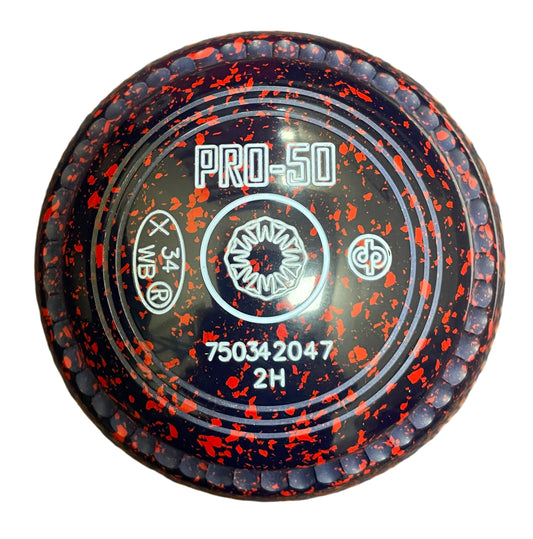 Drakes Pride Pro 50 2H Blue Red Geometric Emblem Front