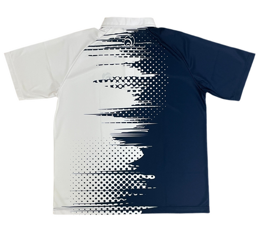 Potters Exclusive Unisex Glide Polo White - Navy Blue
