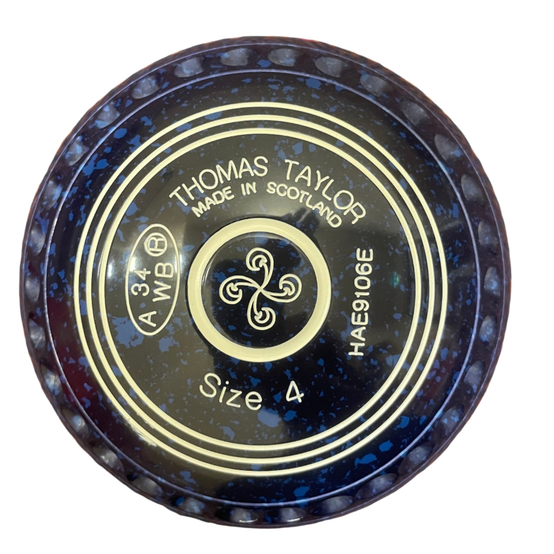 Taylor Ace 4H Blue Blue Swirl Emblem Front