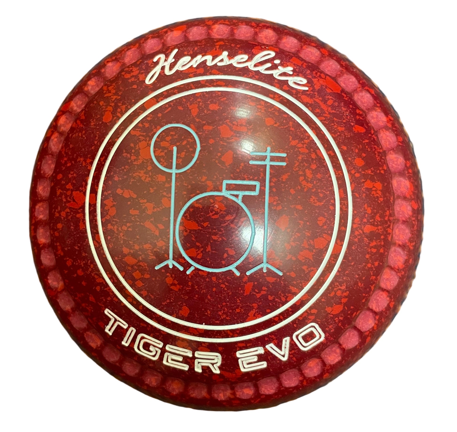 Henselite Tiger Evo 3H Ruby Rich Drum Set Emblem Back 