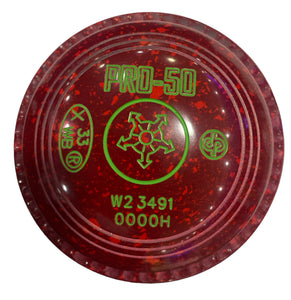 Drakes Pride Pro 50 0000H Maroon Red Geometrical Emblem