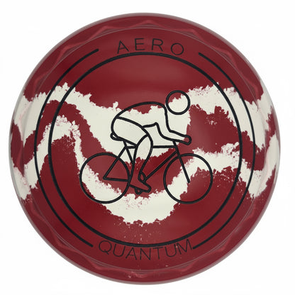 Aero Quantum 2H Solid Red - White Z-Scoop Cycling Emblem Front