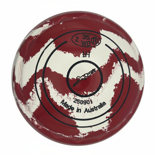 Aero Quantum 1H Solid Red - White Z-Scoop Diving Emblem Back 