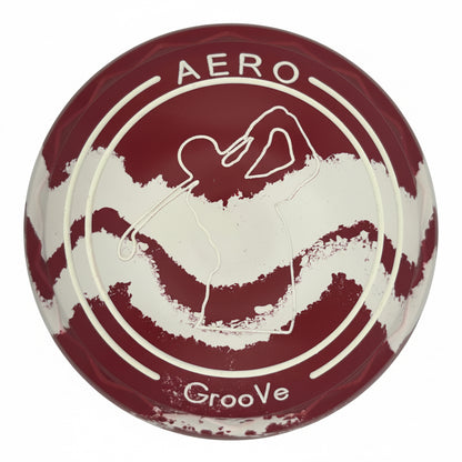 Aero Groove 4H Solid Red - White Swirl Z-Scoop Golf Emblem Front 
