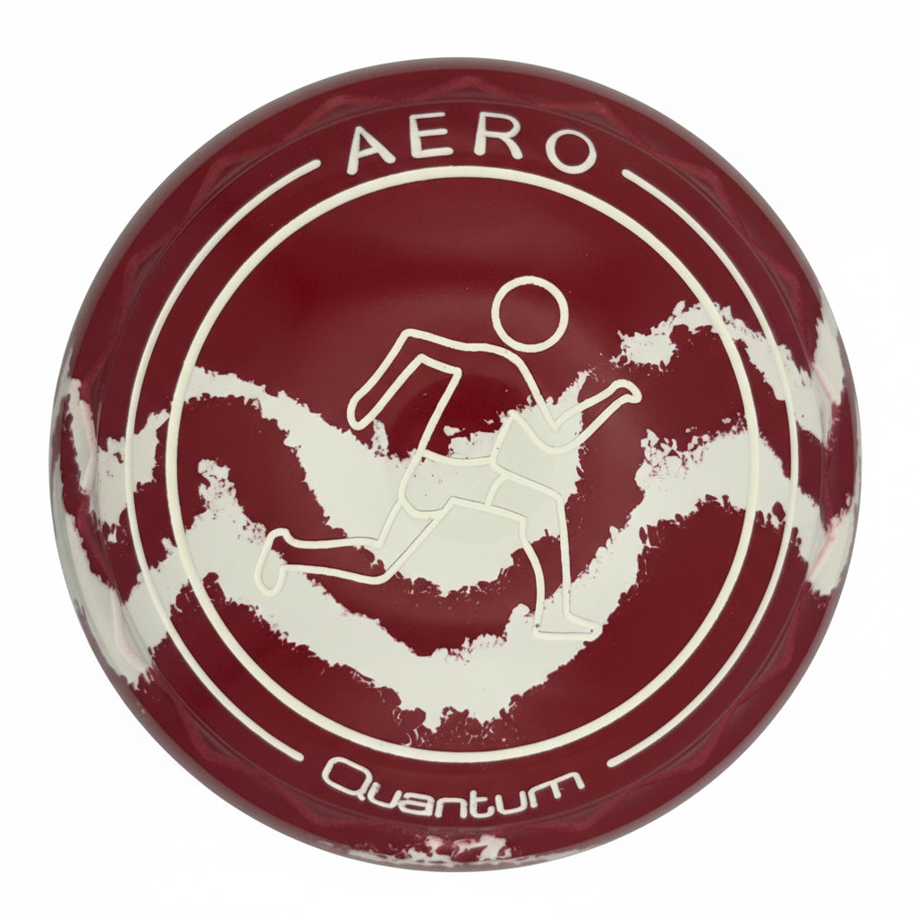 Aero Quantum 1H Solid Red - White Swirl Z-Scoop Runner Emblem Front 