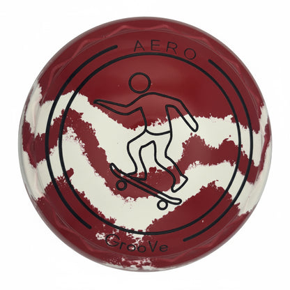 Aero Groove 2H Solid Red - White Swirl Z-Scoop Skating Emblem Front 