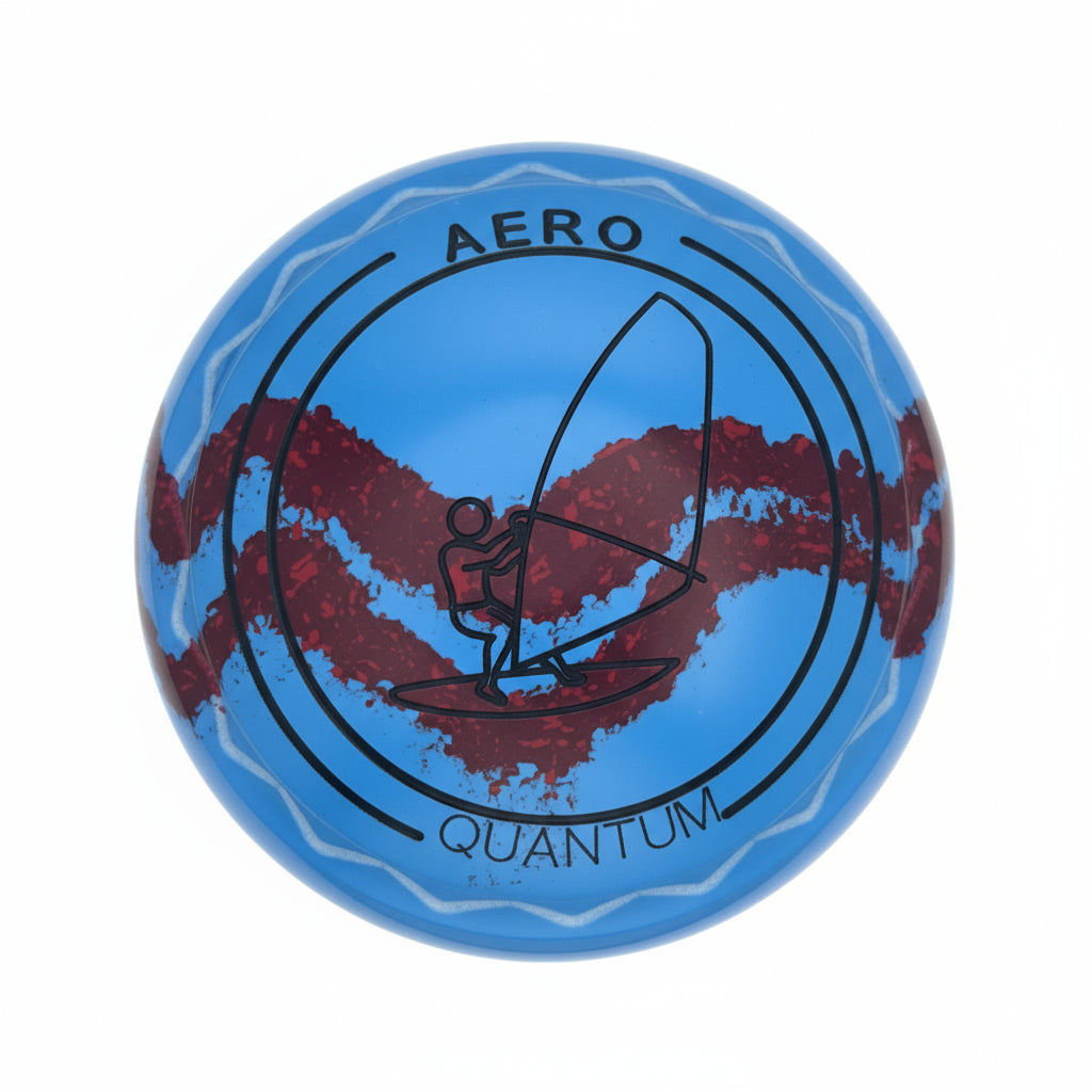 Aero Quantum 2H Solid Blue - Maroon Swirl Z-Scoop Sailing Emblem Front 