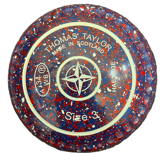Taylor Ace 3H Red White Blue Geometric Emblem Xtreme Grip Front 