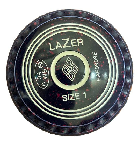 Taylor Lazer 1H Dark Blue Magenta Geometric Emblem Front 