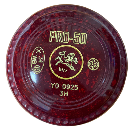 Drakes Pride Pro 50 3H Maroon Red Pegasus Emblem Front 