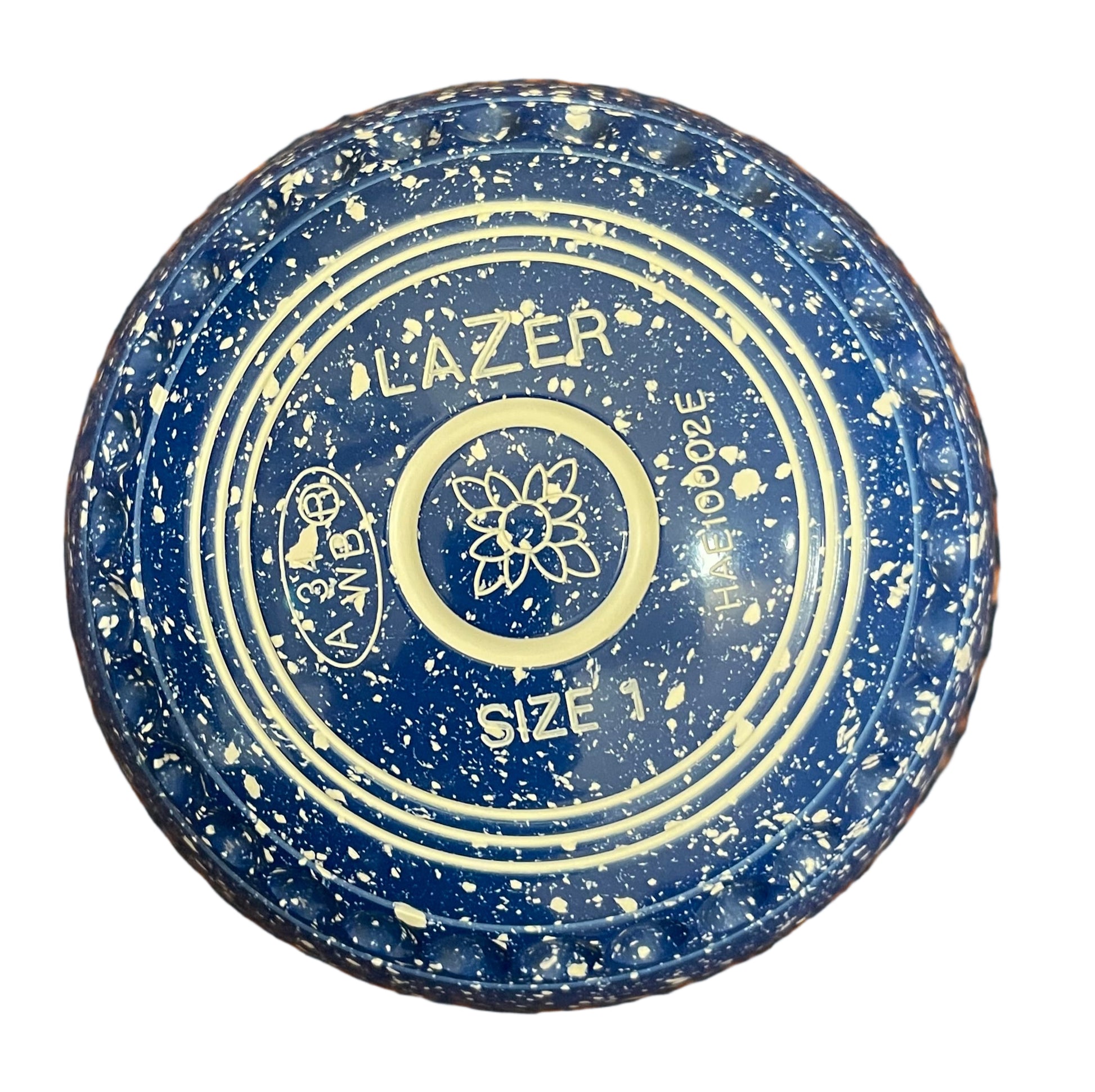Taylor Lazer 1H Blue White Geometric Emblem Front 