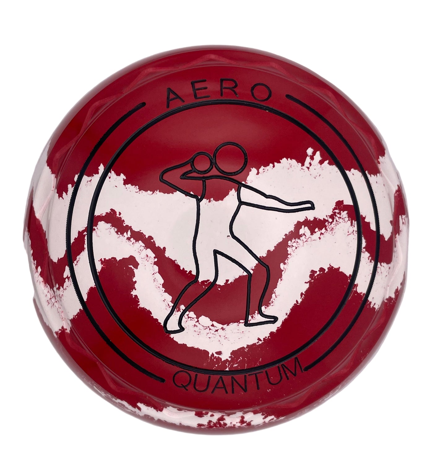 Aero Quantum 3H Solid Red - White Swirl Sport Logo Z-Scoop Grip Front 