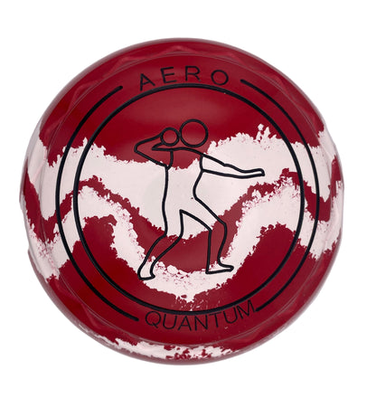 Aero Quantum 3H Solid Red - White Swirl Sport Logo Z-Scoop Grip Front 