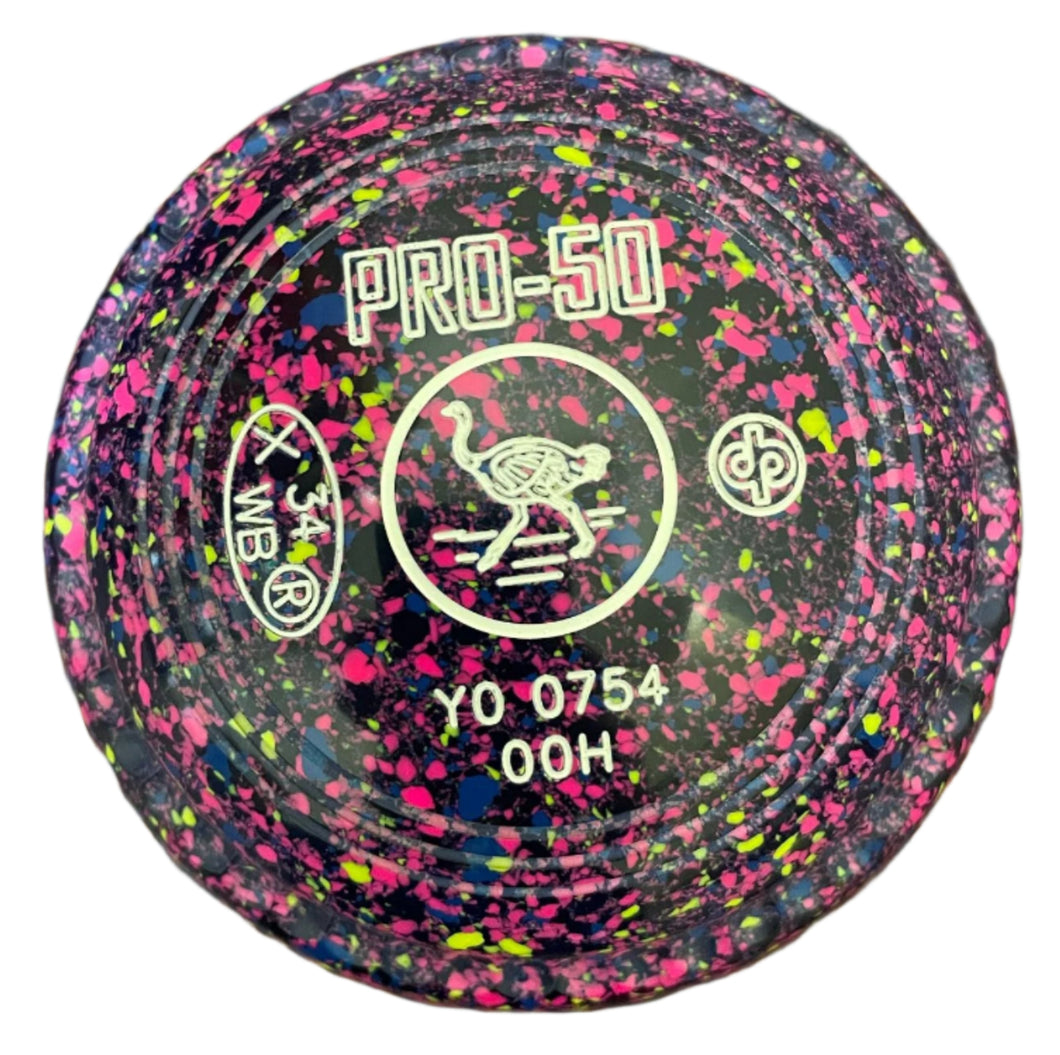 Drakes Pride Pro 50 00H Blue Blue Fluorescent Ostrich Emblem