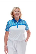 Load image into Gallery viewer, Drakes Pride Ladies Eden Blouse White - Blue
