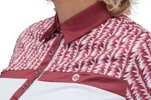 Load image into Gallery viewer, Drakes Pride Ladies Eden Blouse White - Maroon
