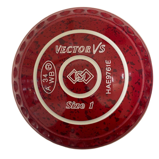 Taylor Vector VS 1H Cherry Red – Geometric Emblem Bowls